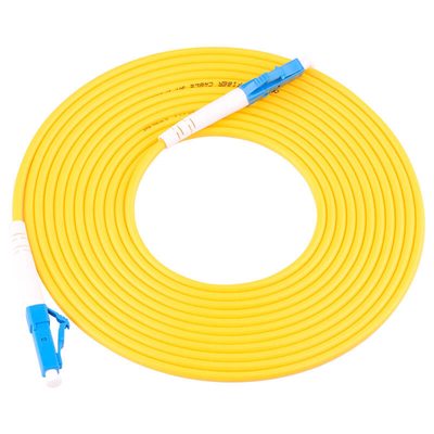 G657A2 Cable de câble de patch en fibre optique simplex de LC à LC avec jaquette en PVC jaune de 2,0 mm