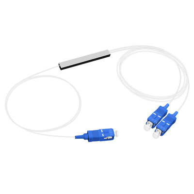1X2 SC UPC LSZH Splitter PLC à fibre optique de 0,9 mm Mini tube en acier