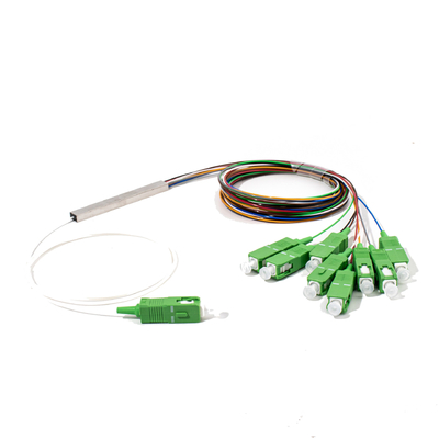 Fibre optique 1X8 Mini séparateur PLC SC APC Connecteur 0.9mm, 1M