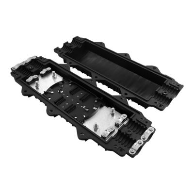 Boîtier d'épissure de fibre optique horizontal à 12 cœurs, 2 entrées 2 sorties