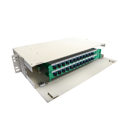 2U 19 pouces 12/24 noyau boîte complète en fibre optique cadre de distribution panneau de patch ODF