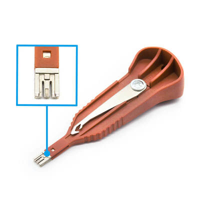 Outil d'insertion industriel rouge R&M pour fil de déploiement FTTN de 0,8 mm