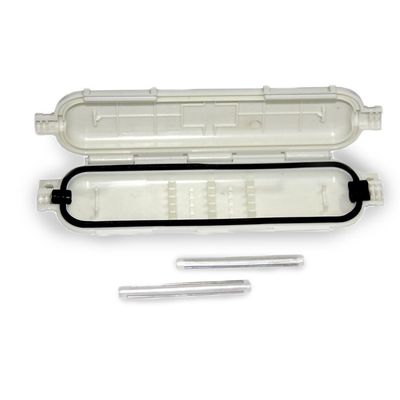 Boîte de protection pour l'épissage de câbles en fibre optique blanche et noire avec adaptateur