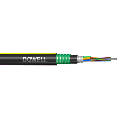 Cable de réseau en fibre optique couleur 48 Cable de fibre optique GYTA53 avec enveloppe extérieure PE