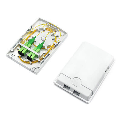 2 ports FTTH boîte murale sortie optique intérieure avec adaptateurs SC Simplex LC Duplex