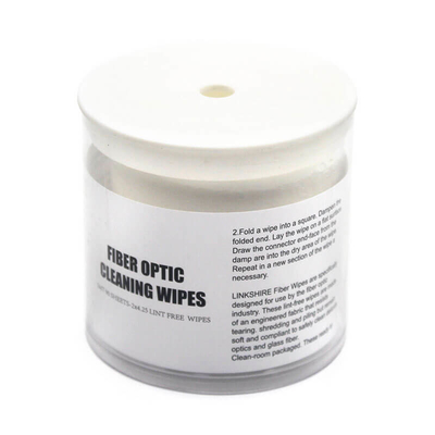 Lingettes de nettoyage de fibre optique de qualité optique, paquet de 90, blanches