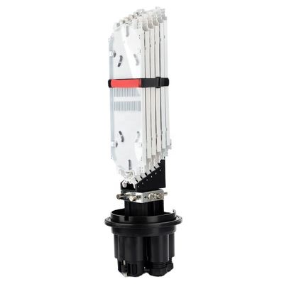 Boîte verticale de raccordement FTTH 2 en 4 ports extérieurs avec capacité 144F et 6 pièces de plateau de raccordement 24 cœurs