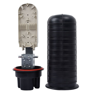 Fermeture conjointe de câble à fibre optique de type dôme IP68 avec 48/96/144 cœurs et 24/48/72/96/144/288F capacité