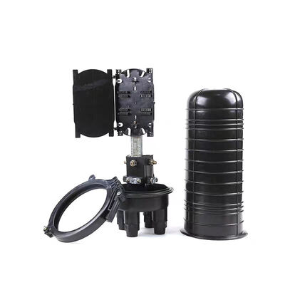 Boîtier d'épissure de fibre optique étanche IP65 à 24 cœurs, de type dôme, avec 2 ports d'entrée et 2 ports de sortie