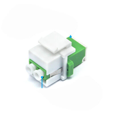 Adaptateur Keystone Duplex LC APC avec obturateur interne, perte d'insertion de 0,2 dB et durabilité de plus de 1000 accouplements, coupleur à fibre optique