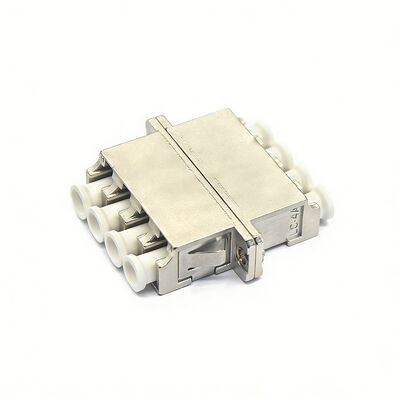 Adaptateur fibre optique LC UPC Quadruplex avec bride en métal