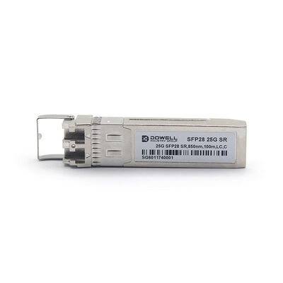 25G SR 850nm 100m SFP28 Module d'émetteur-récepteur optique 25.78 Gbps Débit de bit pour les réseaux de centres de données