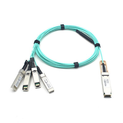 1 ~ 70m OM3 100G QSFP28 à 4 × 25G SFP28 AOC câble de rupture optique actif