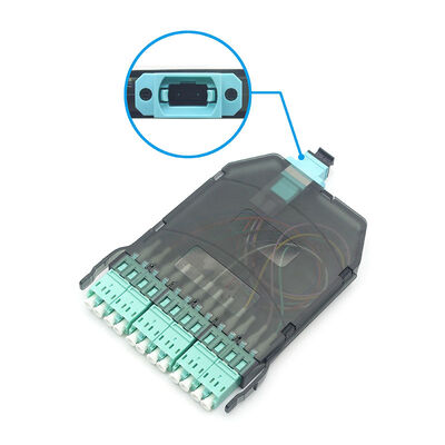 12 cœurs OM3 OM4 Multimode MTP/MPO à LC Module de cassettes de panneau de patch en fibre optique