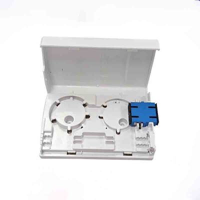 FTTH ABS ignifuge à 1 port SC Socket terminal en fibre optique duplex avec plateau de bobinage en fibre intégré