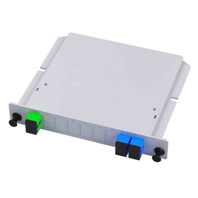 Splitter PLC en mode unique avec 1×4 1×8 1×16 1×32 Split Ratios et connecteur SC UPC dans une coque de carte métallique